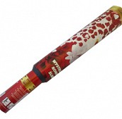 Konfety - 50 cm (bílé srdce a červené lístky)